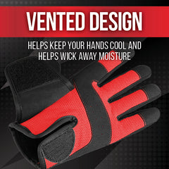 Series-4 Full Finger Polyester Men’s Weightlifting Gloves with Anti Slip Palm Pad and Touchscreen Capability