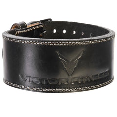 100% Top-Grain Leather 10mm Thick 4" Wide Heavy-Duty Dual Prong Powerlifting Belt made with Vegetable Tanned Leather