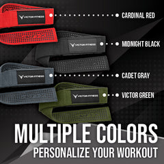 24" Padded Weightlifting Wrist Straps with X-Grip