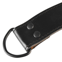 Top-Grain Leather 7mm Thick Dip Belt with Heavy-Duty Steal Chain made with Vegetable Tanned Leather