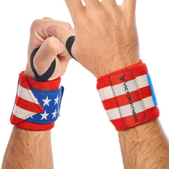 18" Powerlifting Wrist Wraps with Thumb Loops