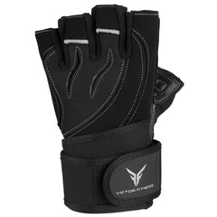 Series-2 Fingerless Leather Men's Weightlifting Gloves with Full Palm Protection and Velcro Wrist Strap