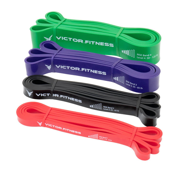 Victor Fitness Resistance Bands Set - 5 Levels, Includes Handles, Ankle Straps, Door Anchor & Carry Bag - View #4