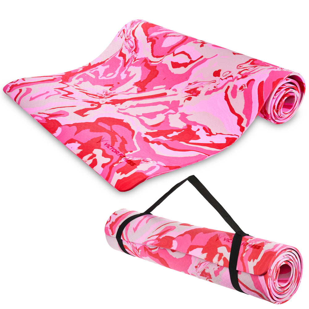 Premium Dry-Grip and Slip-Free Exercise Yoga Mat with Non-Slip Fabric Booty Bands