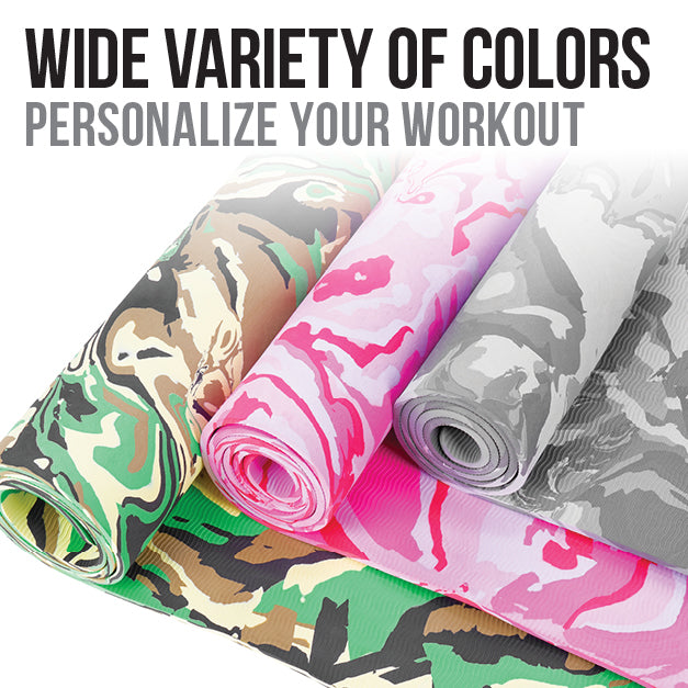 Premium Dry-Grip and Slip-Free Exercise Yoga Mat with Non-Slip Fabric Booty Bands