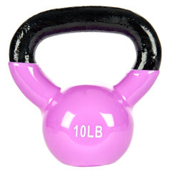 Pink Vinyl Coated Cast Iron Kettlebells 5 LBS - 20 LBS