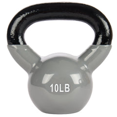 Gray Vinyl Coated Cast Iron Kettlebells 5 LBS - 50 LBS