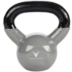 Gray Vinyl Coated Cast Iron Kettlebells 5 LBS - 50 LBS