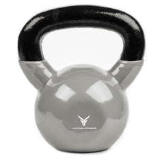 Gray Vinyl Coated Cast Iron Kettlebells 5 LBS - 50 LBS