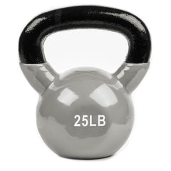 Gray Vinyl Coated Cast Iron Kettlebells 5 LBS - 50 LBS