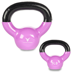 Pink Vinyl Coated Cast Iron Kettlebells 5 LBS - 20 LBS