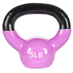 Pink Vinyl Coated Cast Iron Kettlebells 5 LBS - 20 LBS