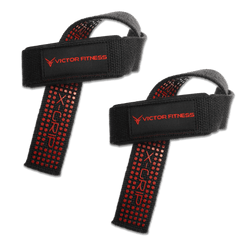 24" Padded Weightlifting Wrist Straps with X-Grip