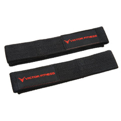 24" Weightlifting Wrist Straps with Black 2” Olympic Barbell Clamps