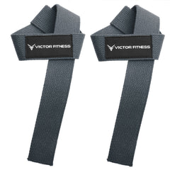 24" Weightlifting Wrist Straps with Black 2” Olympic Barbell Clamps