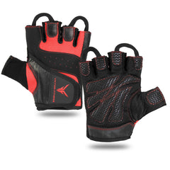 Series-5 Fingerless Leather Men's Weightlifting Gloves with Full Palm Protection