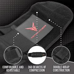 Premium Black Back Support Belt with Adjustable Velcro Straps
