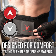 Premium Black Back Support Belt with Adjustable Velcro Straps