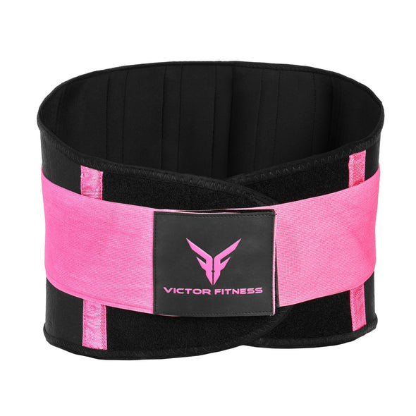 Premium Pink Back Support Belt with Adjustable Velcro Straps