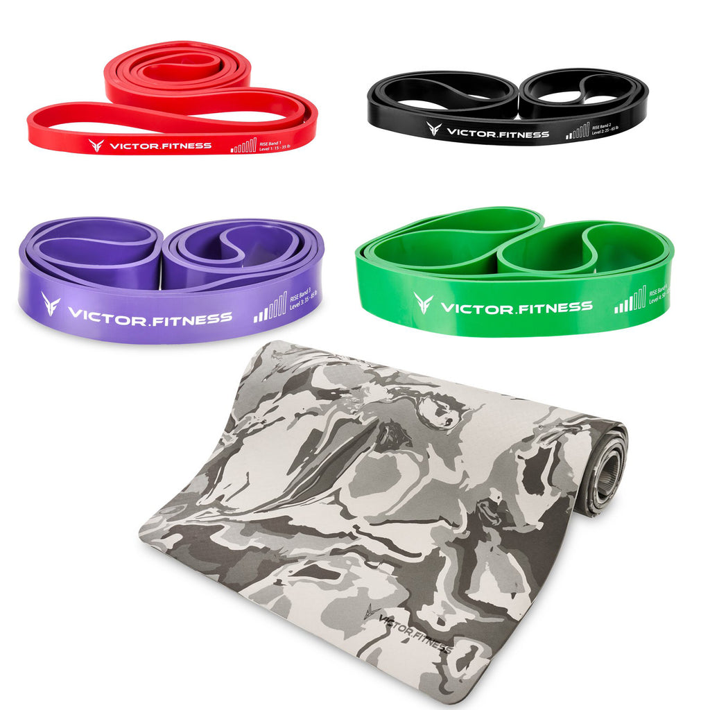 Resistance bands sales and yoga mat