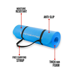 Thick Anti-Slip Exercise Yoga Mat with Carrying Strap