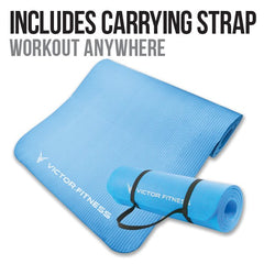 Thick Anti-Slip Exercise Yoga Mat with Non-Slip Fabric Booty Bands