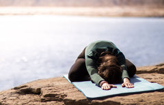 Thick Anti-Slip Exercise Yoga Mat with Non-Slip Fabric Booty Bands