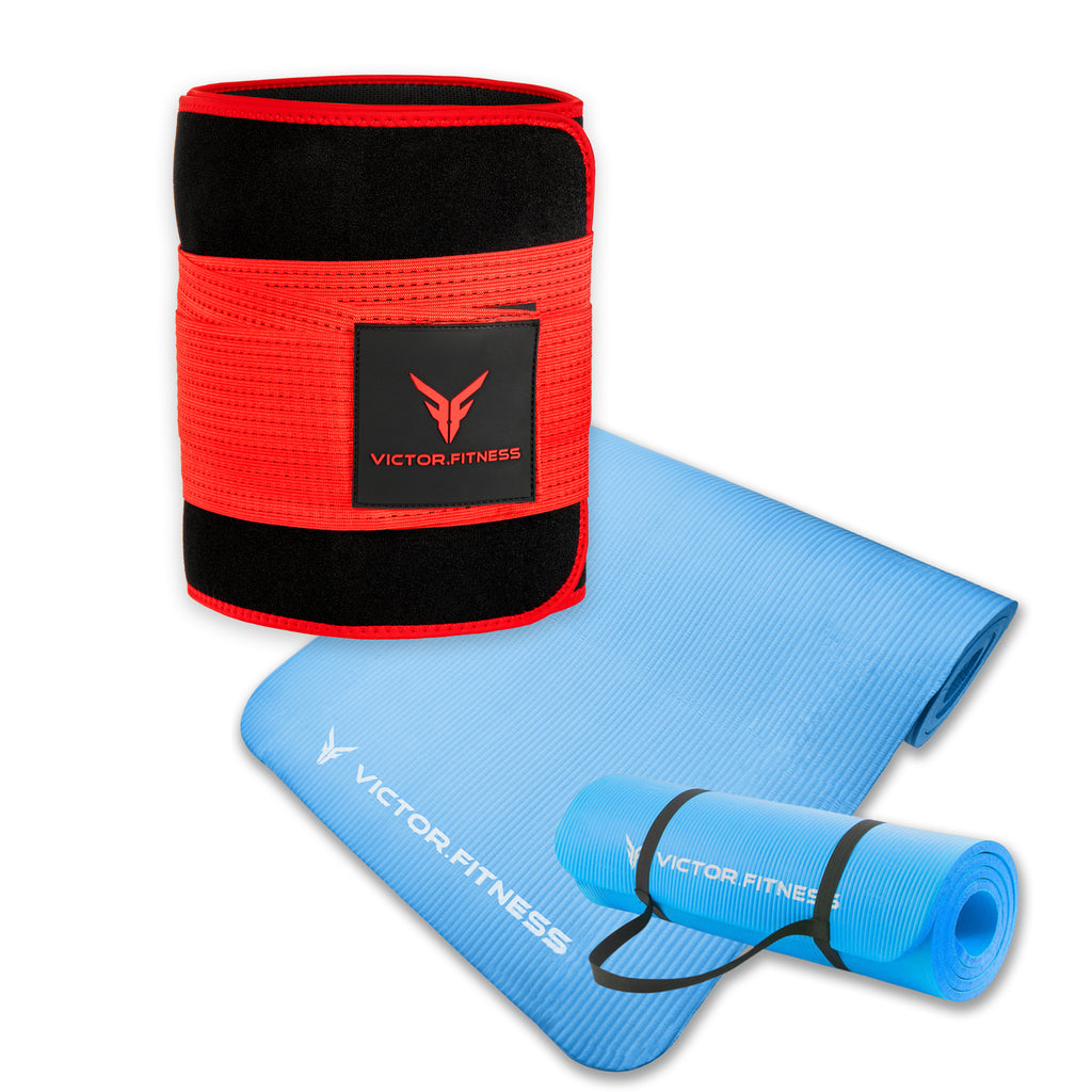 Premium Dry-Grip and Slip-Free Exercise Yoga Mat with Carrying Strap –  Victor Fitness